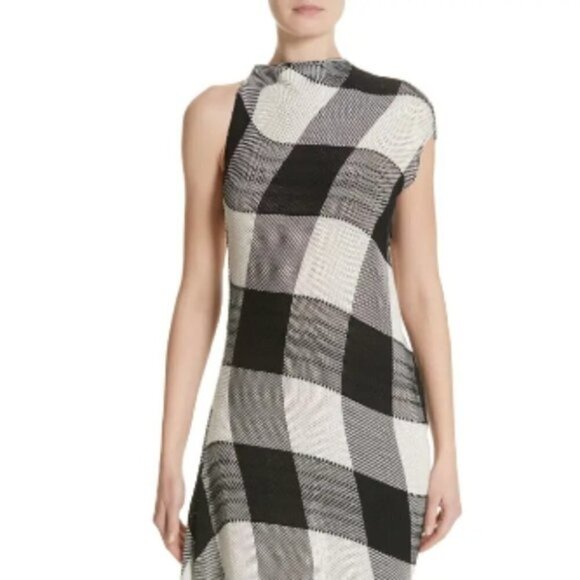 Marques'Almeida Asymmetrical Gingham Sheath Dress - Picture 10 of 13
